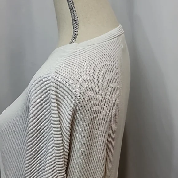 WILFRED Ribbed Viscose Linen Blend Parachute Drop Shoulder Top Blouse - Picture 5 of 9